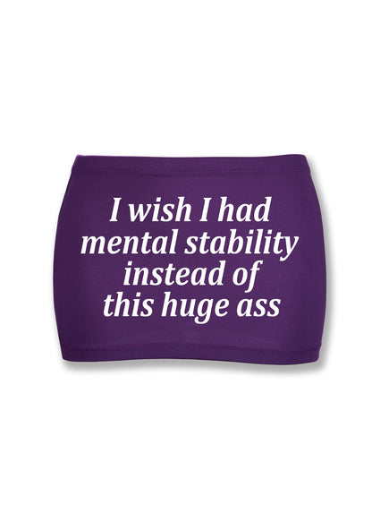 I Wish Mental Stability Y2K Mini Hip Skirt Cherrykitten