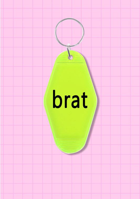 Green Brat 1Pc Y2K Hotel Keychain Cherrykitten