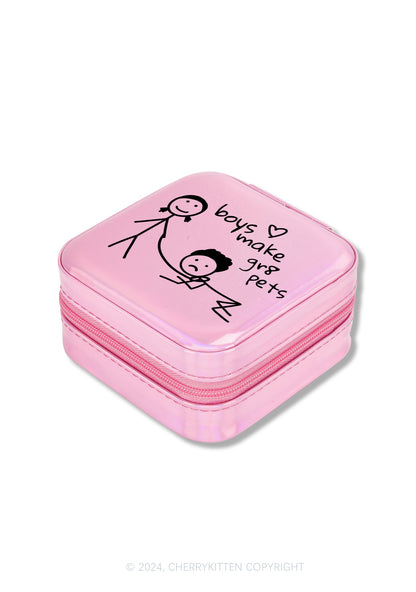 Boys Make Gr8 Pets Y2K Portable Jewelry Box Cherrykitten