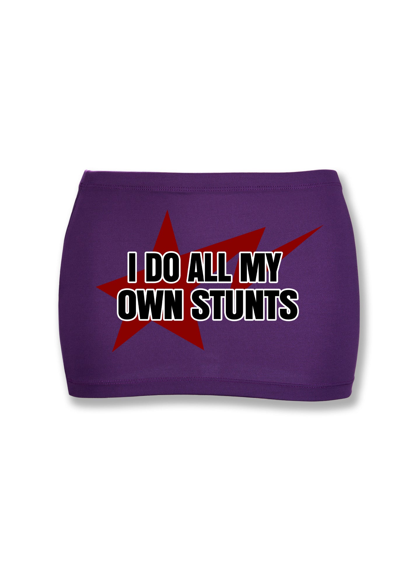 I Do All My Own Stunts Y2K Mini Hip Skirt Cherrykitten