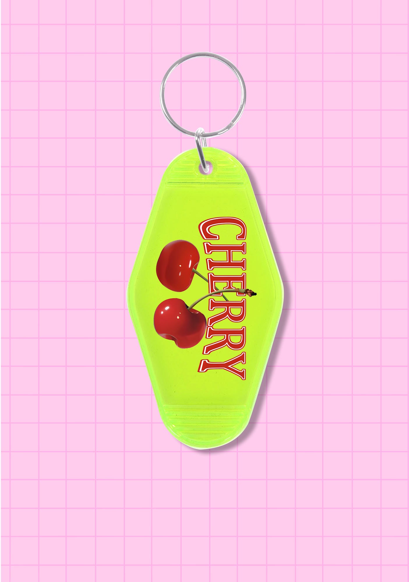 Red Cherry 1Pc Y2K Rhombus Keychain Cherrykitten