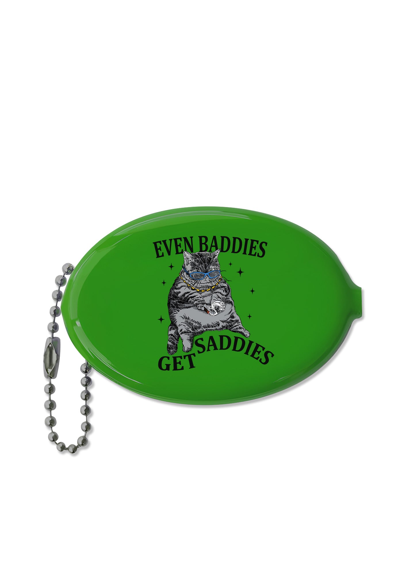 Even Baddies Get Saddies Y2K Oval Mini Coin Pouch Cherrykitten