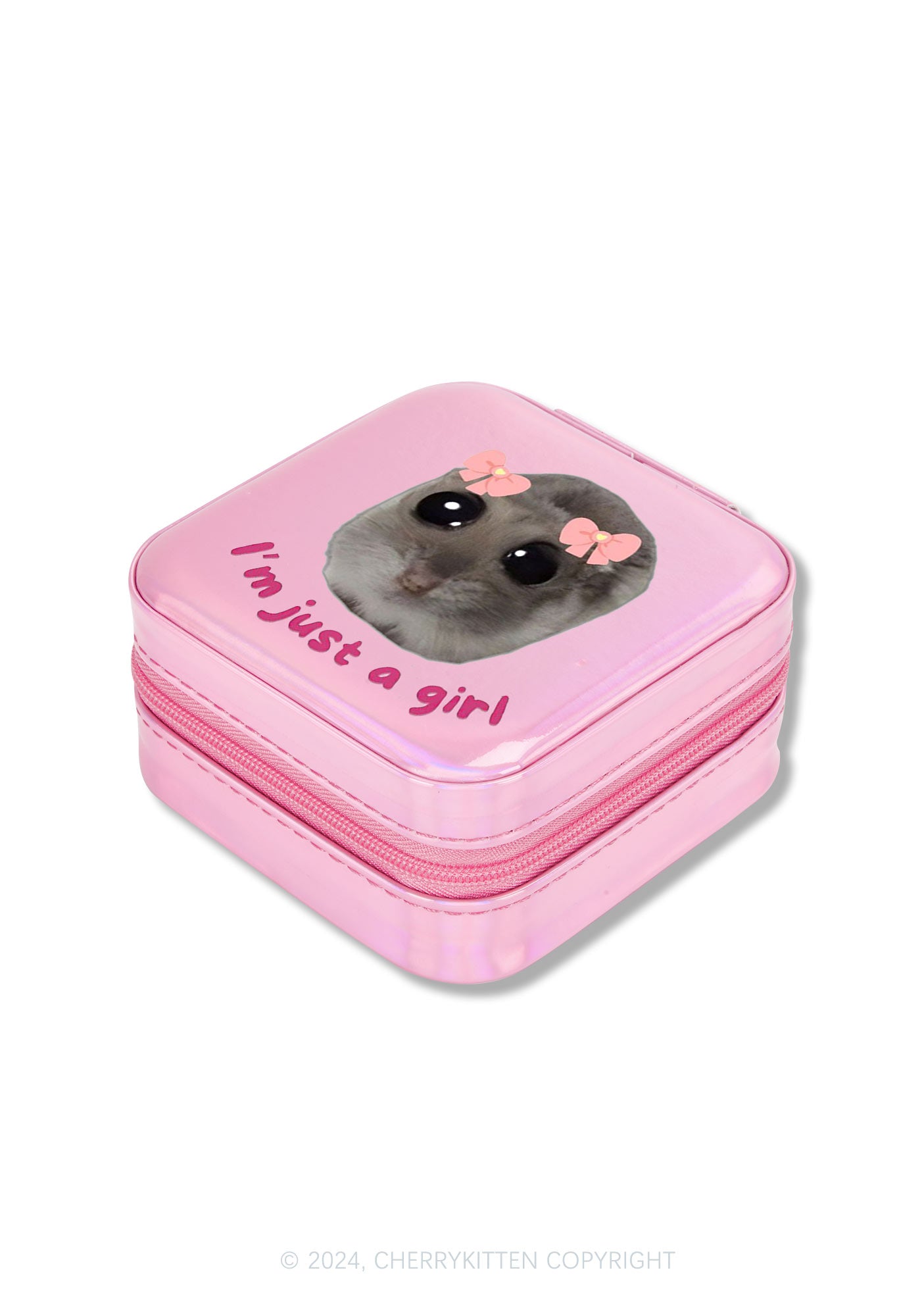 I'm Just A Girl Y2K Portable Jewelry Box Cherrykitten