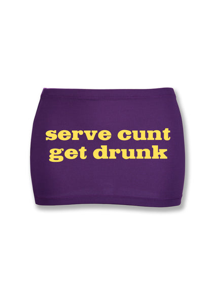 Serve Cxxt Get Drunk Y2K Mini Hip Skirt Cherrykitten