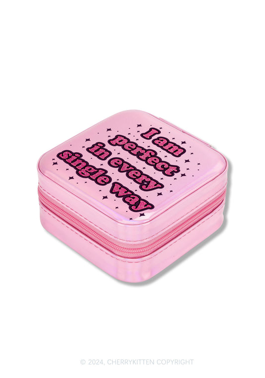 I Am Perfect Y2K Portable Jewelry Box Cherrykitten