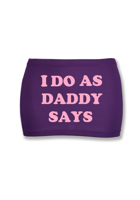 I Do As Daddy Says Y2K Mini Hip Skirt Cherrykitten