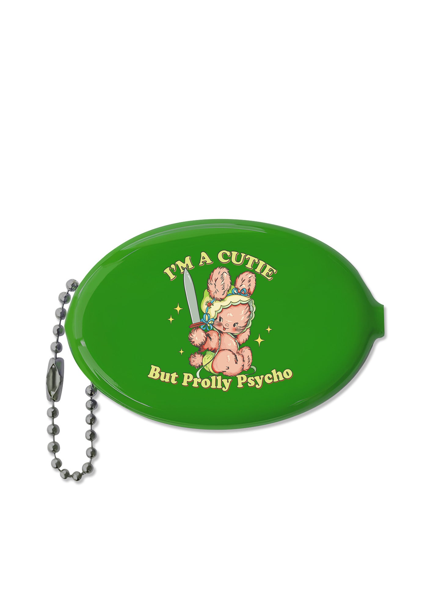 Cutie But Prolly Psycho Y2K Oval Mini Coin Pouch Cherrykitten