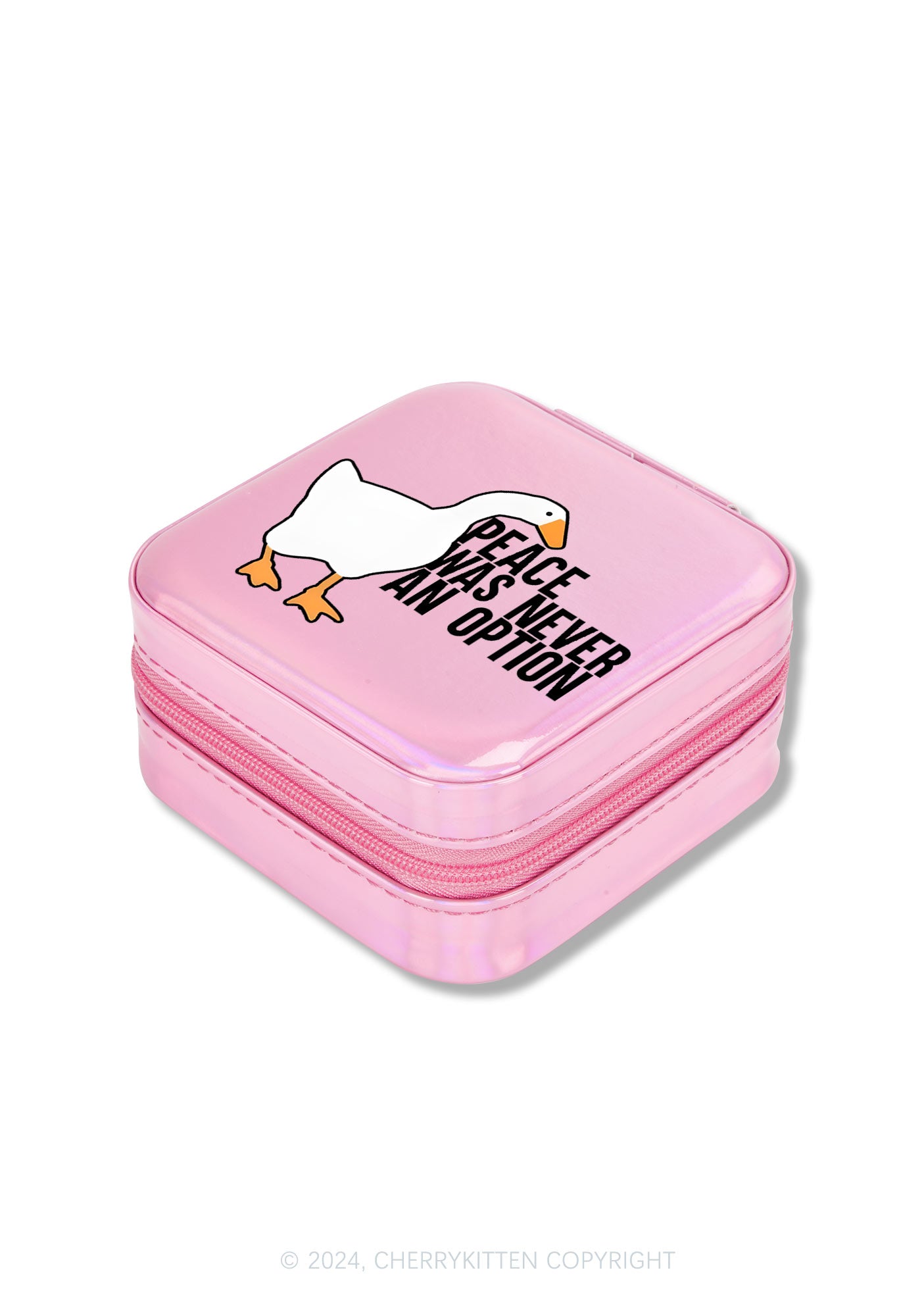 Peace Was Never An Option Y2K Portable Jewelry Box Cherrykitten