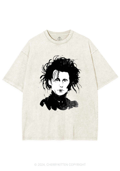 Halloween Edward Y2K Washed Tee Cherrykitten