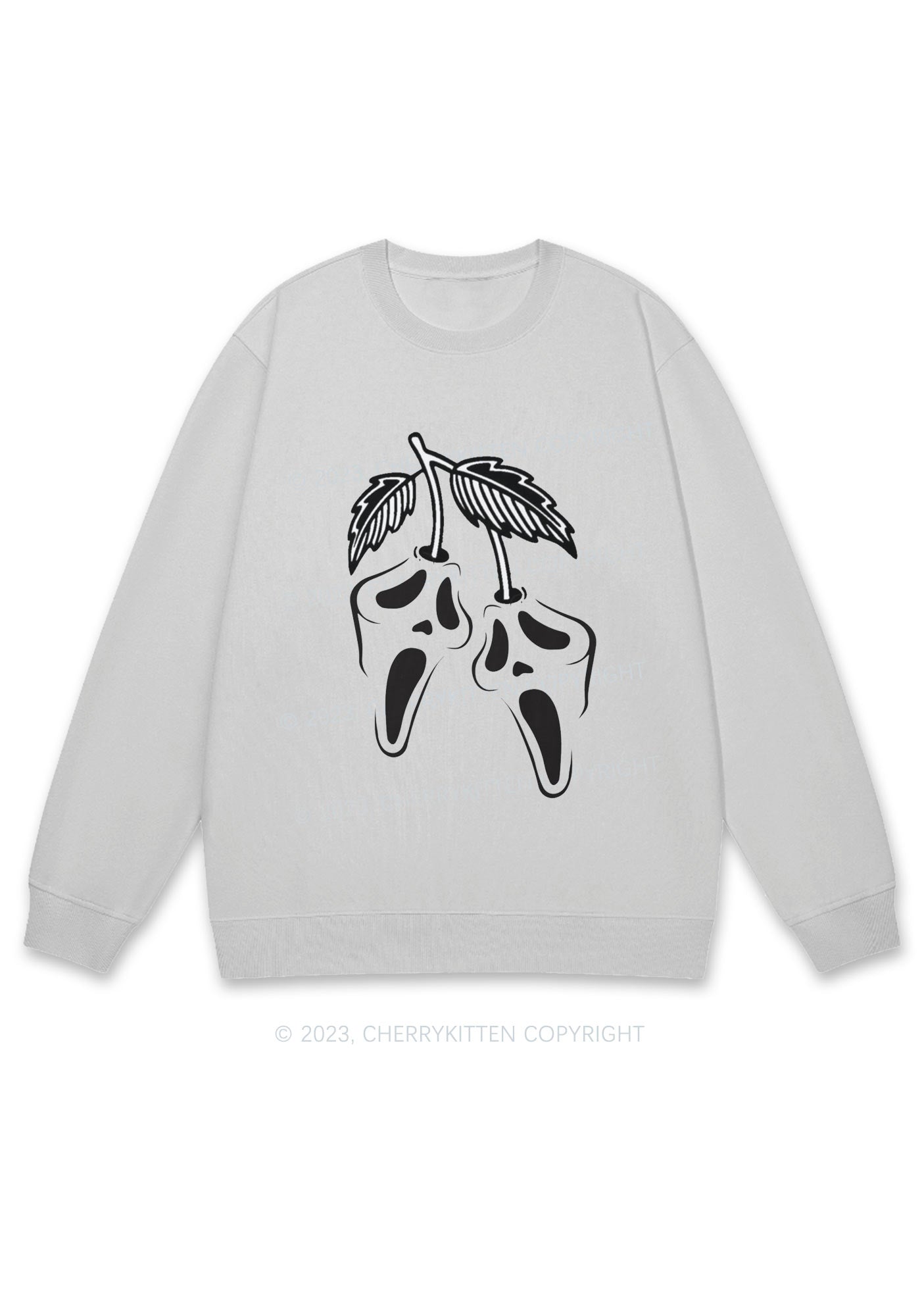 Ghost Cherry Halloween Y2K Sweatshirt Cherrykitten