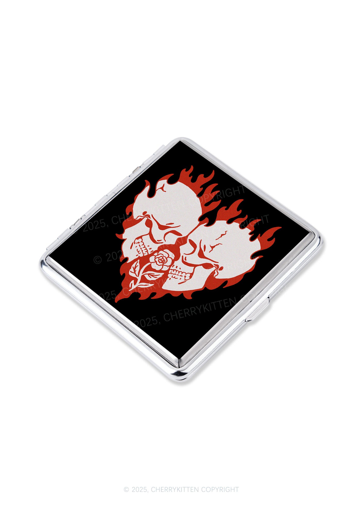 Heart Skull Y2K Cigarette Case Cherrykitten