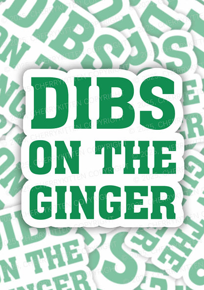 Dibs On The Ginger St Patricks 1Pc Y2K Sticker Cherrykitten