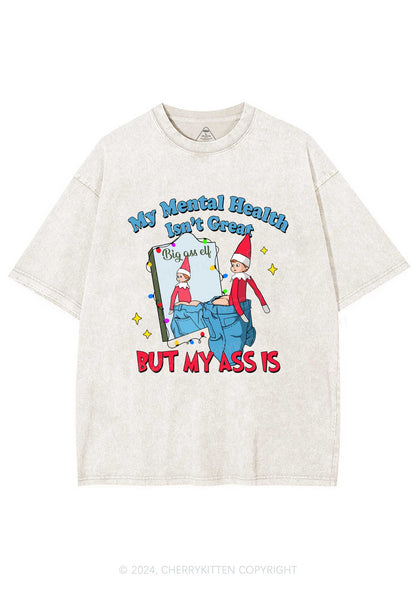 Christmas Big Axx Elf Y2K Washed Tee Cherrykitten