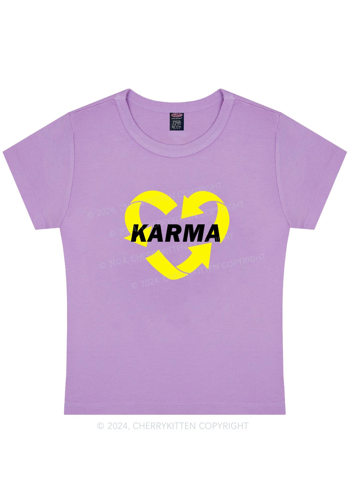 Karma Heart Y2K Baby Tee Cherrykitten