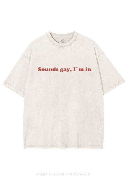 Sounds Gay Y2K Washed Tee Cherrykitten