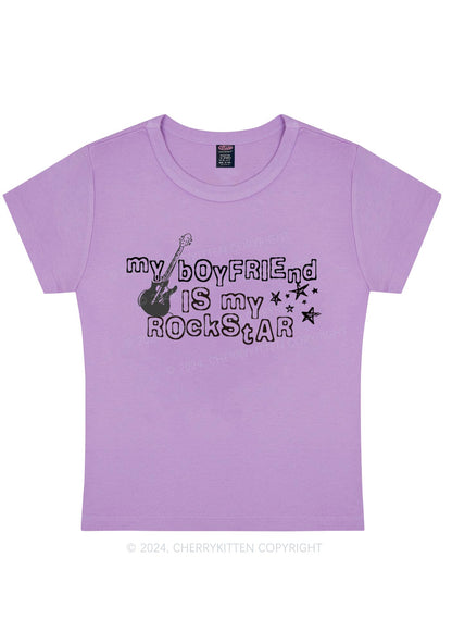 Curvy My Boyfriend Is Rockstar Y2K Baby Tee Cherrykitten