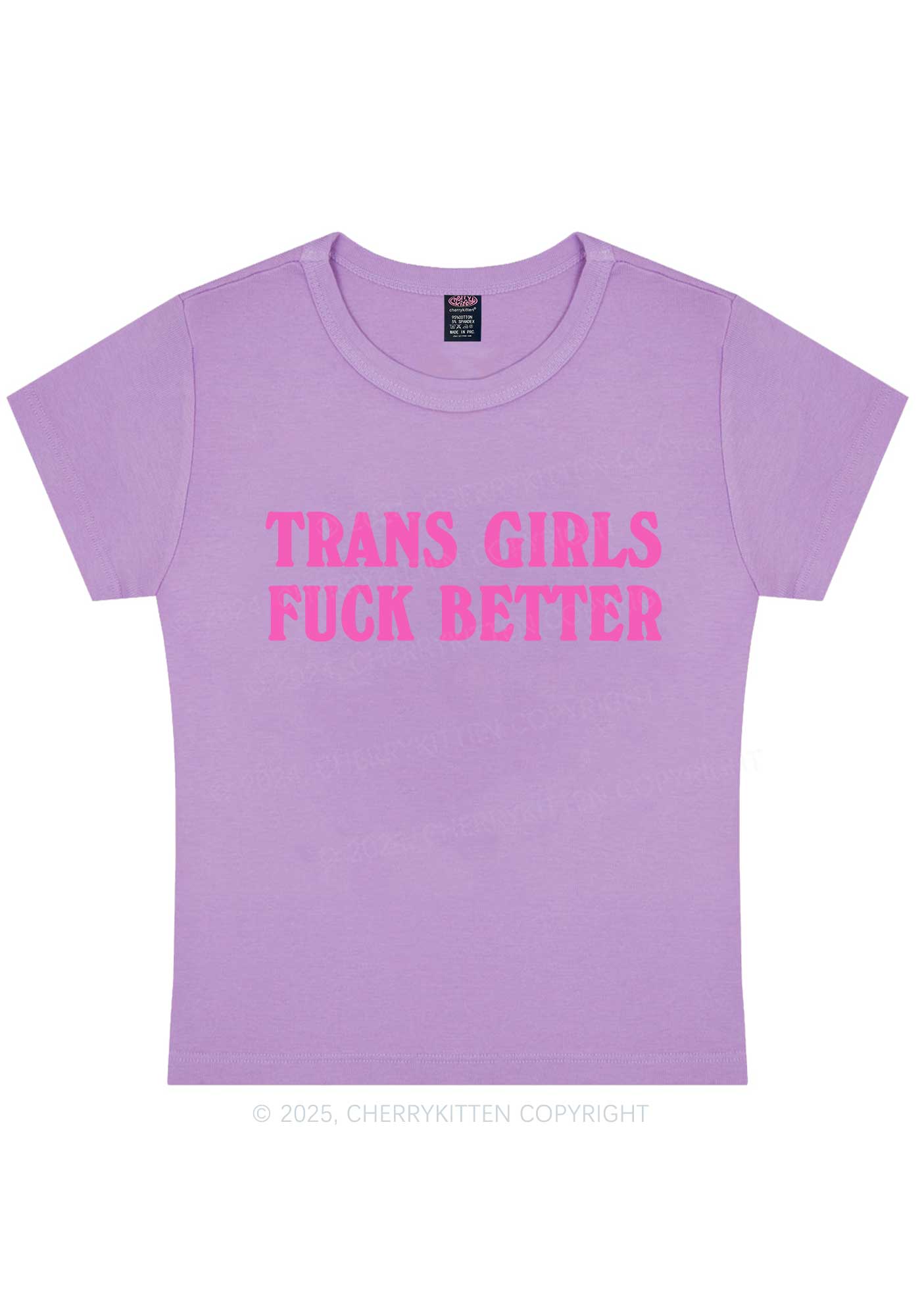 Trans Girls Fxxk Better Y2K Baby Tee Cherrykitten