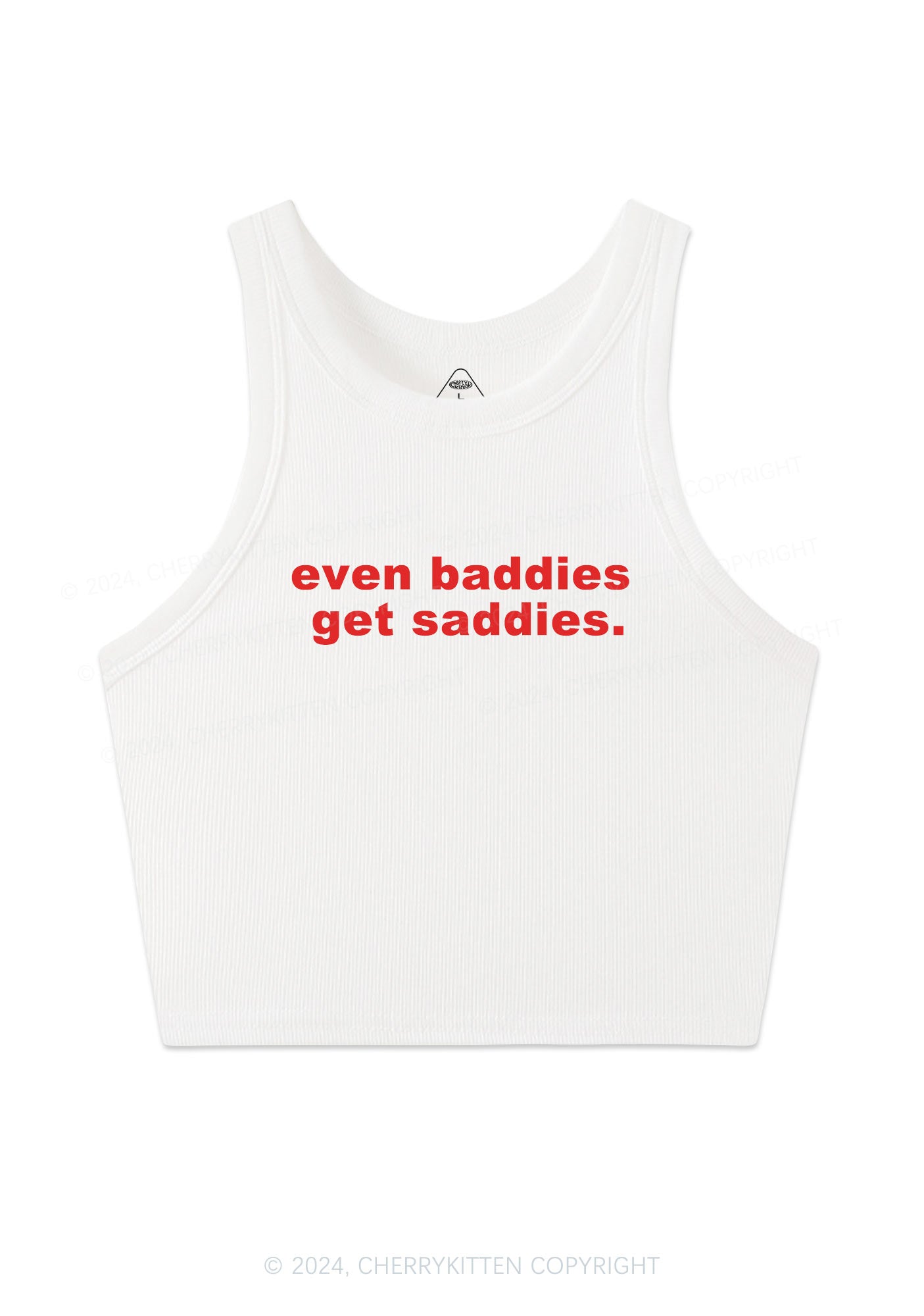 Baddies Saddies Y2K Crop Tank Top Cherrykitten