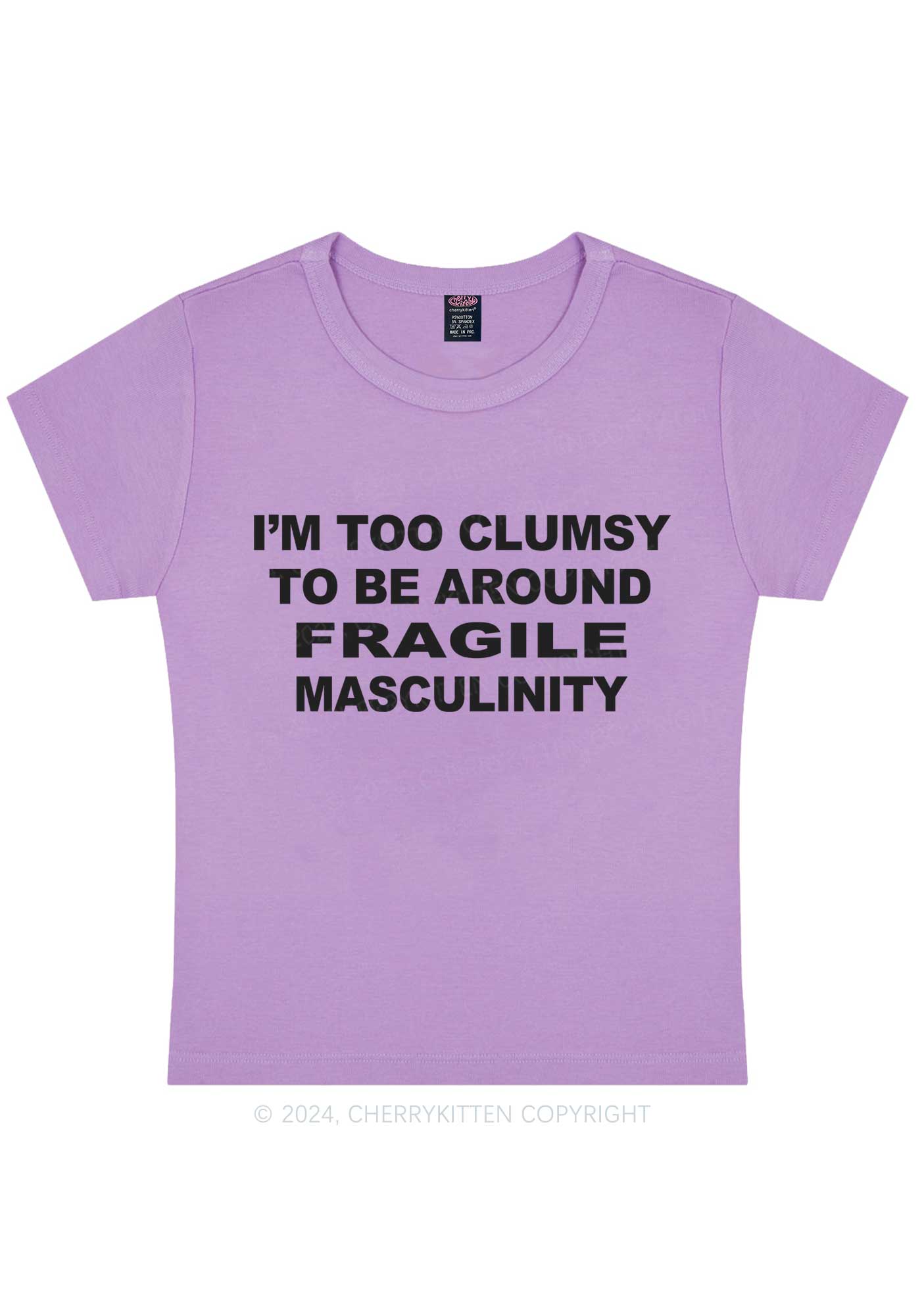 I'm Too Clumsy Y2K Baby Tee Cherrykitten