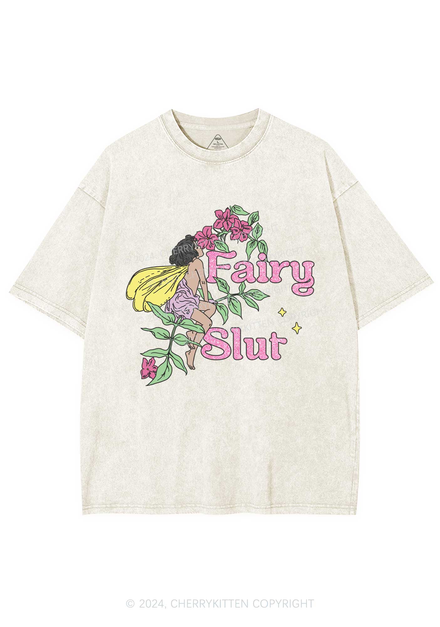 Fairy Slxt Y2K Washed Tee Cherrykitten