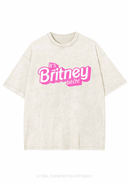 It's Britney Bixch Y2K Washed Tee Cherrykitten