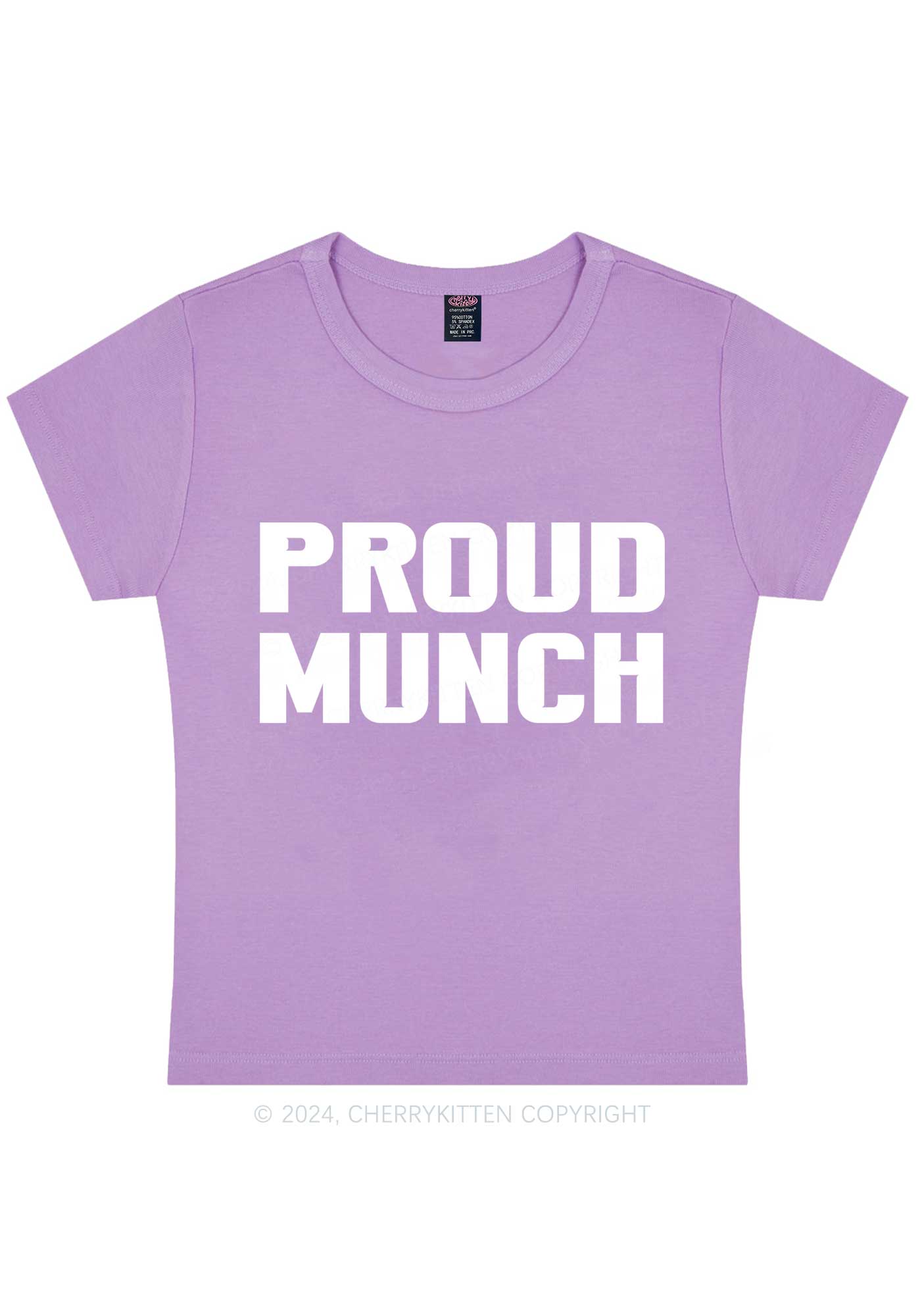 Proud Munch Y2K Baby Tee Cherrykitten