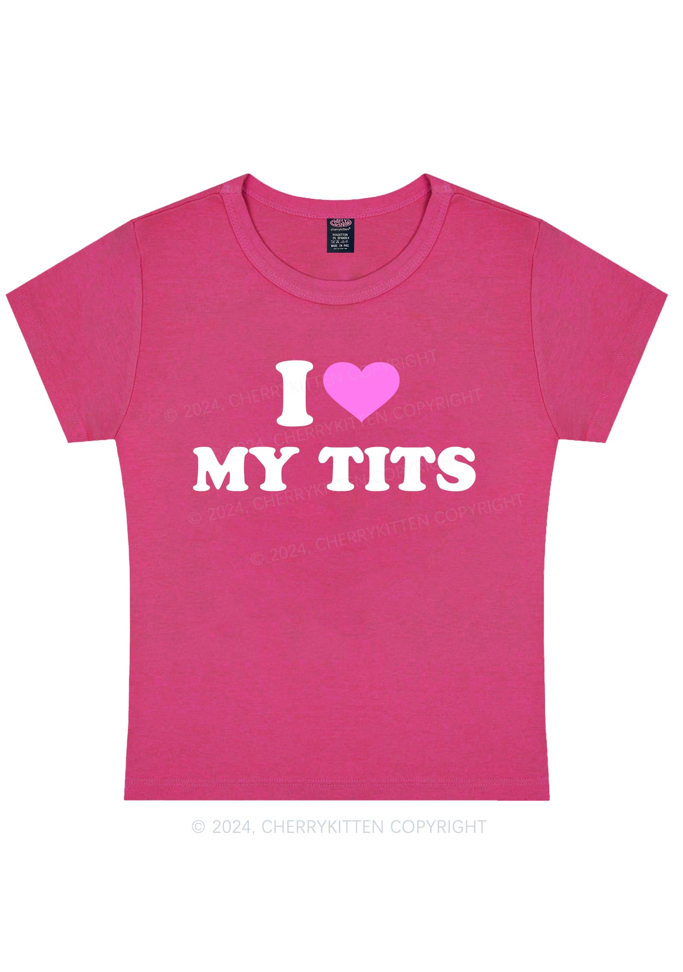 Curvy I Love My Txts Y2K Baby Tee Cherrykitten