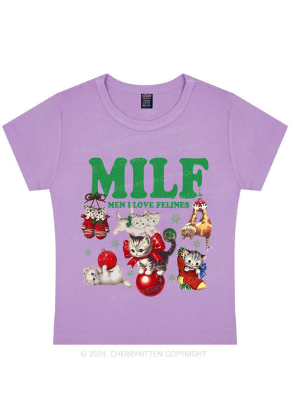 Christmas Cat Mxxf Y2K Baby Tee Cherrykitten