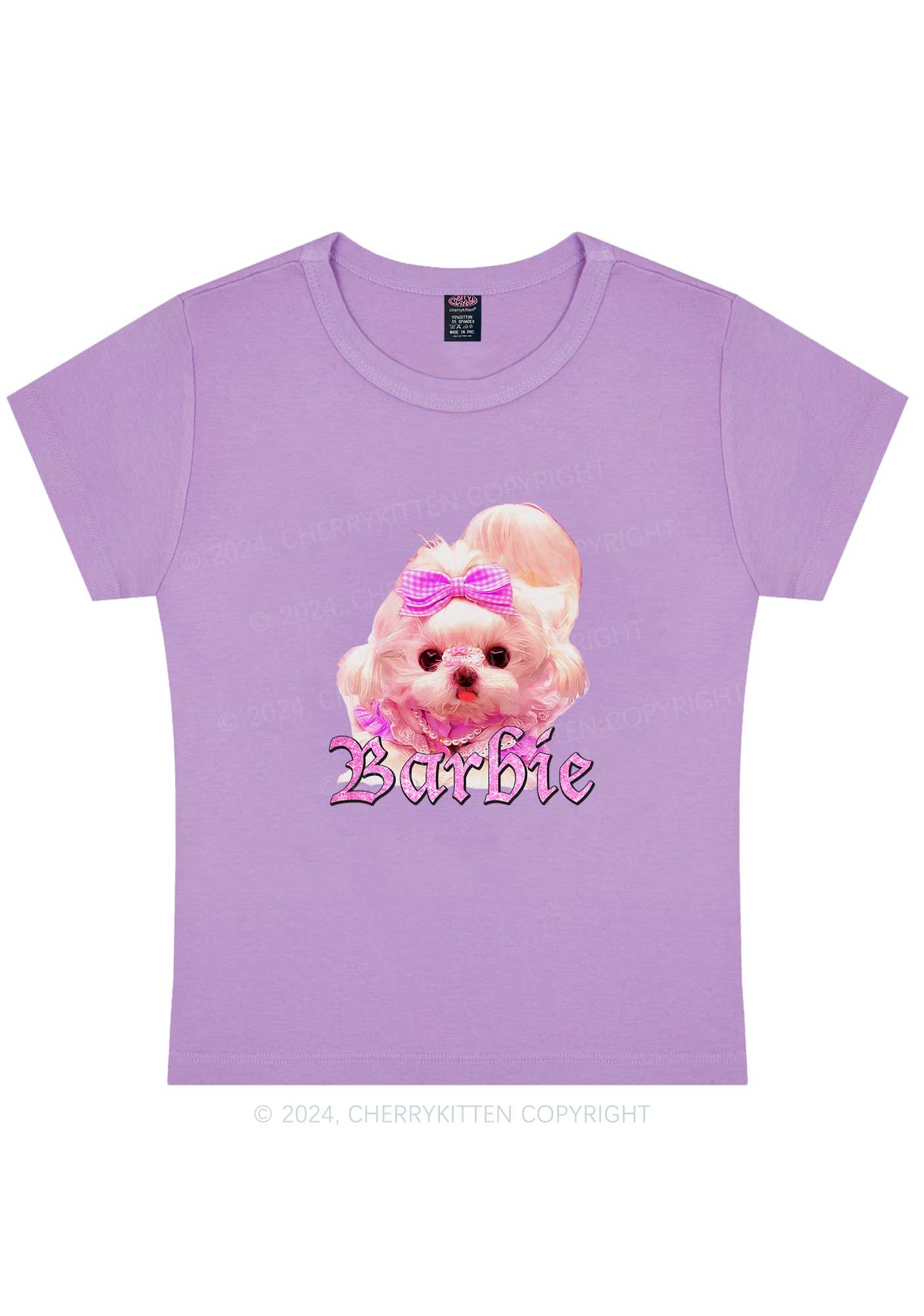 Pretty Dog Y2K Baby Tee Cherrykitten