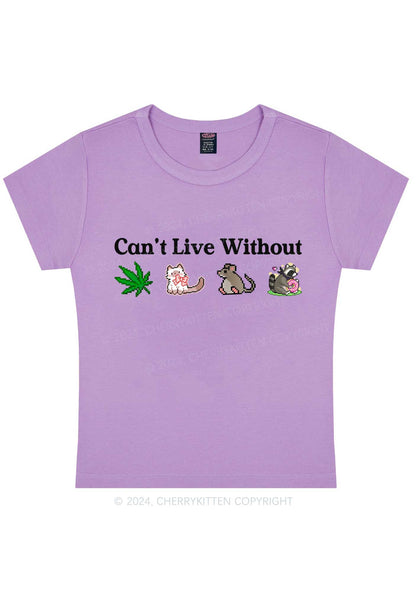 Can't Live Without Y2K Baby Tee Cherrykitten