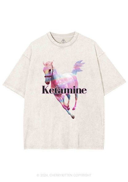 Pink Horse Y2K Washed Tee Cherrykitten