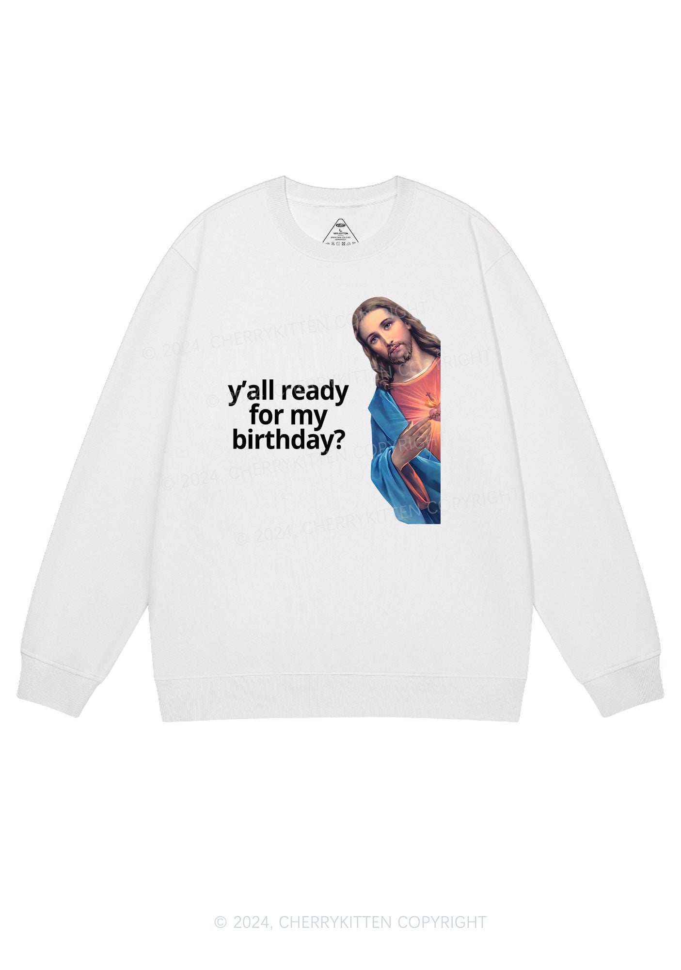 Christmas Jesus Birthday Y2K Sweatshirt Cherrykitten