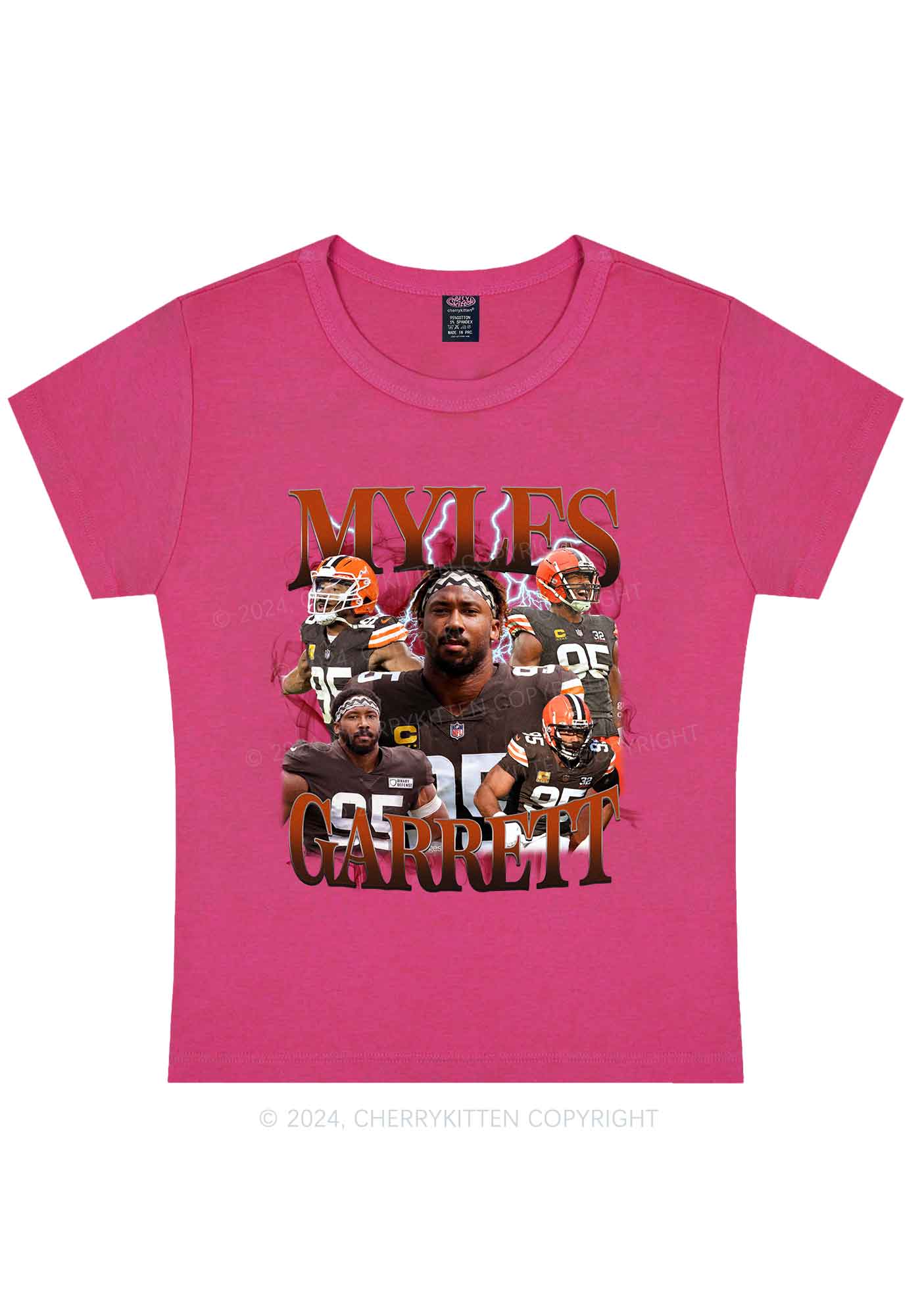 Red Myles Y2K Super Bowl Baby Tee Cherrykitten