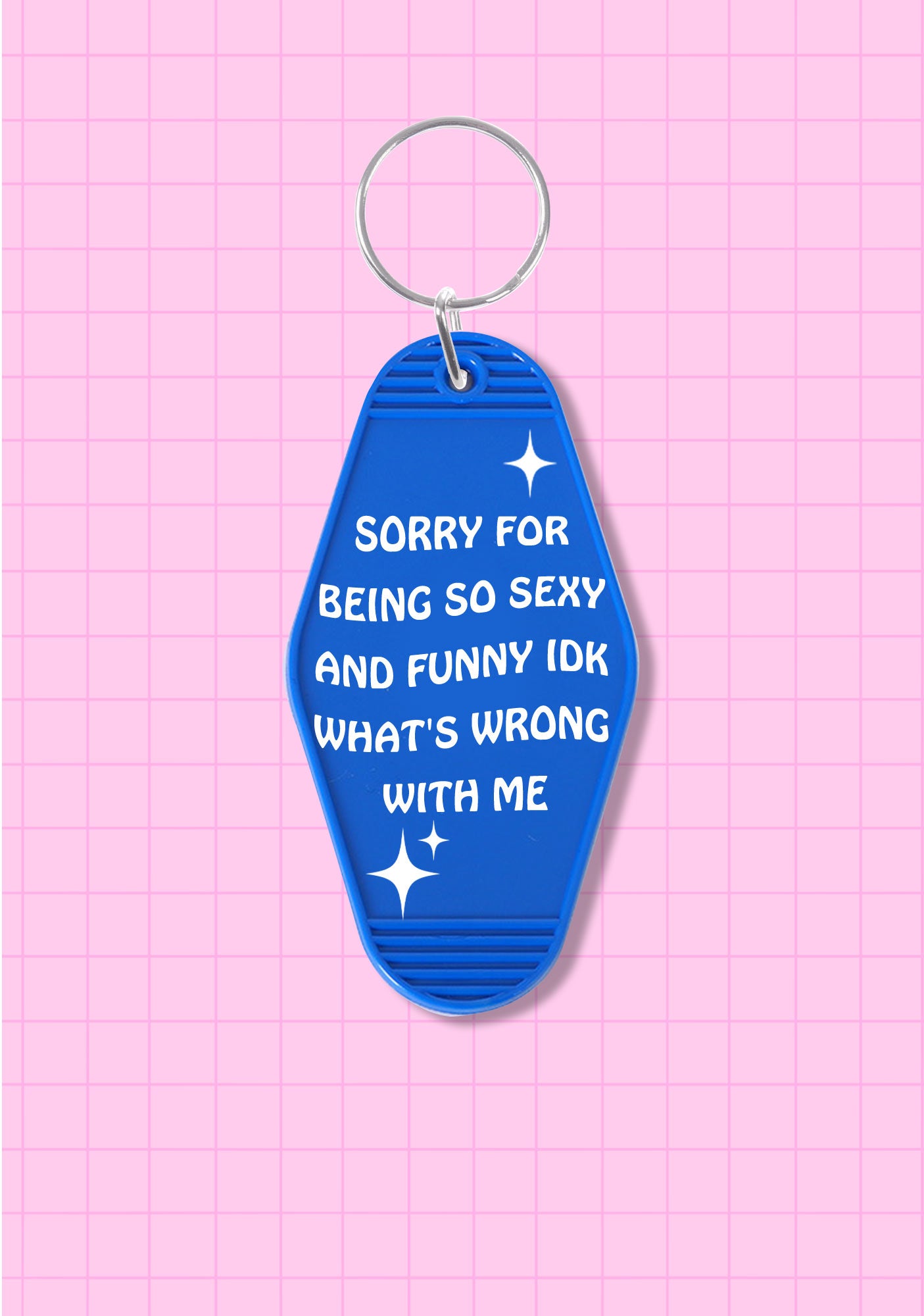 Sorry For Being So Funny 1Pc Y2K Rhombus Keychain Cherrykitten