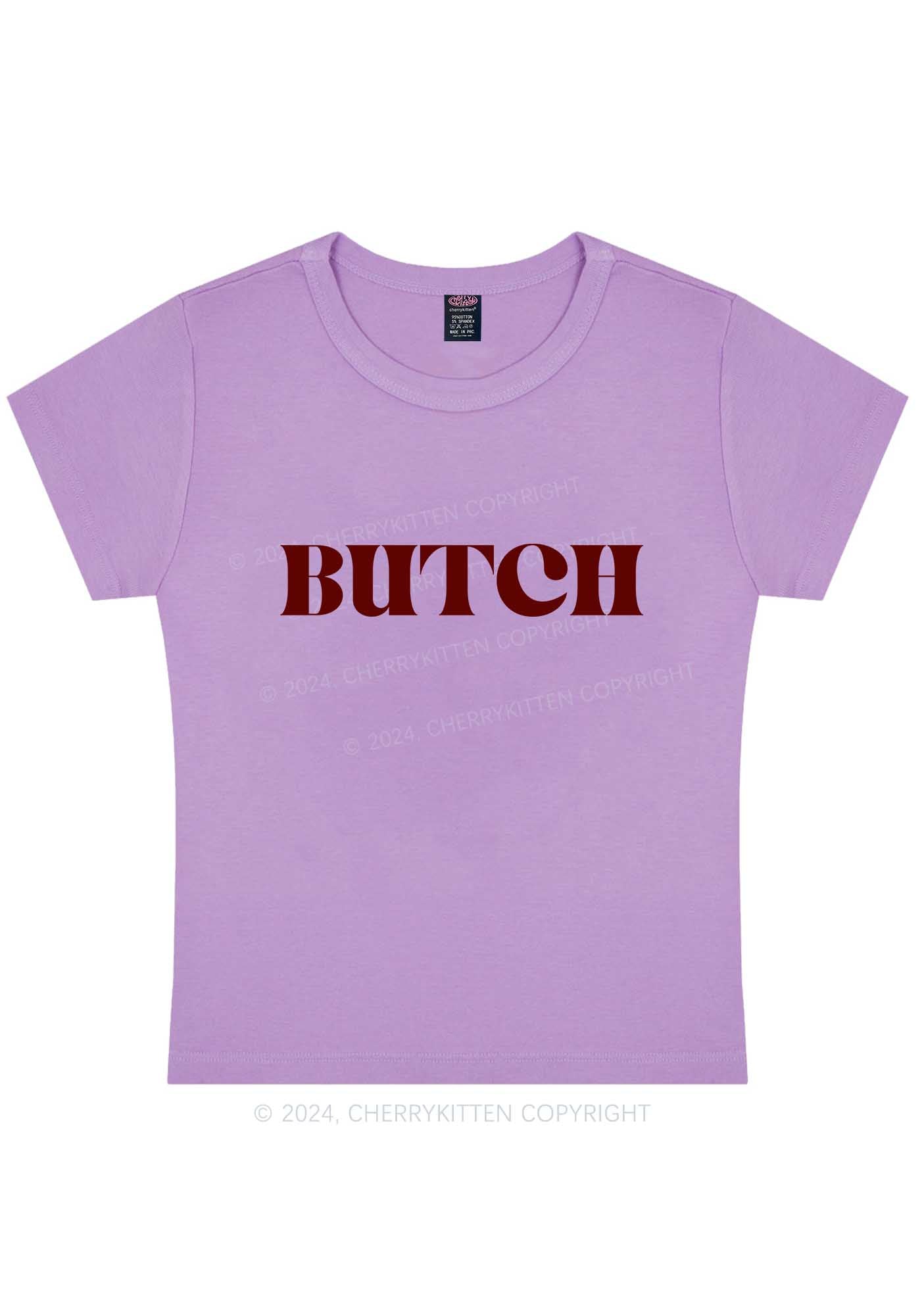 Curvy Butch Y2K Baby Tee Cherrykitten