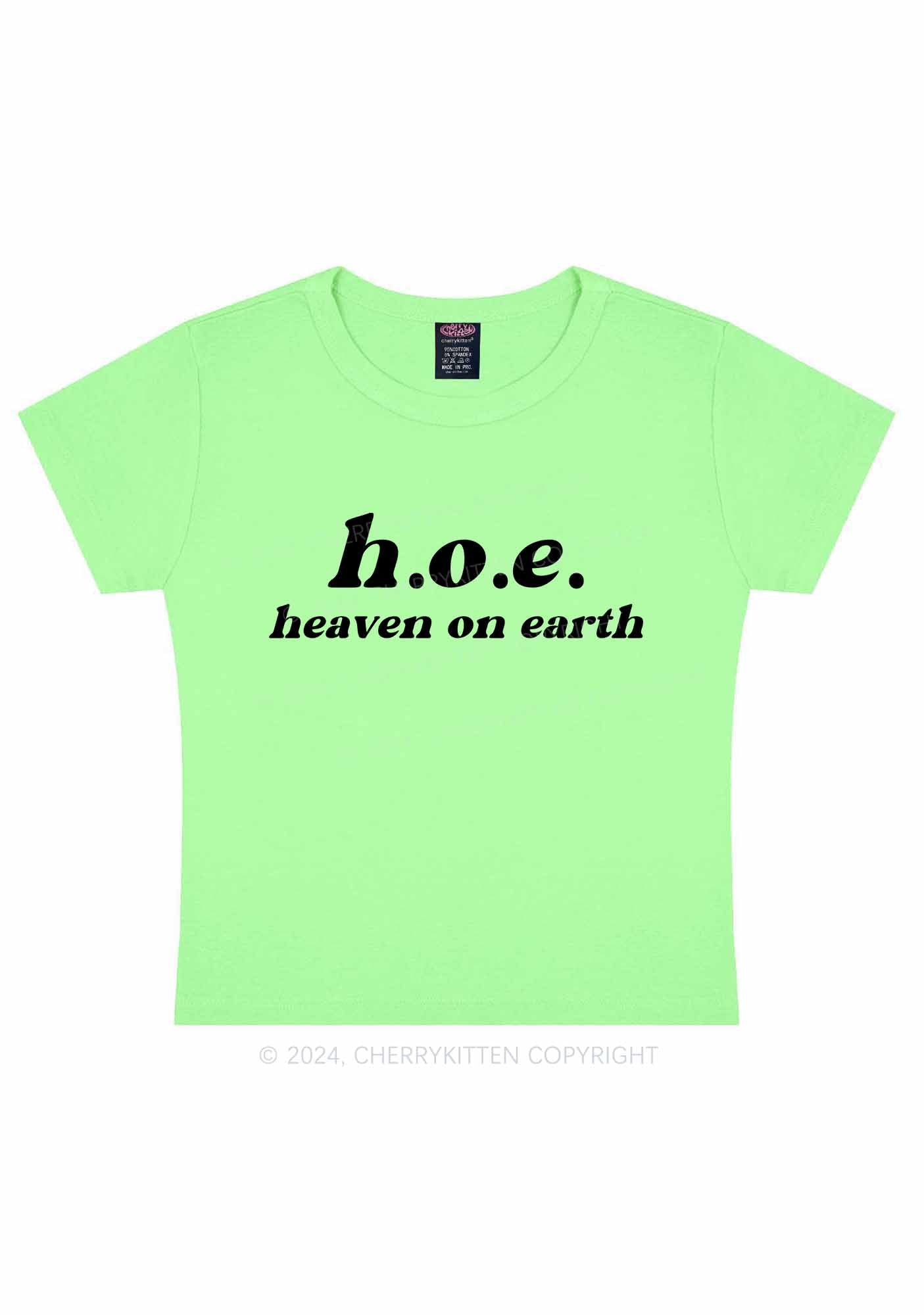 Heaven On Earth Y2K Baby Tee Cherrykitten