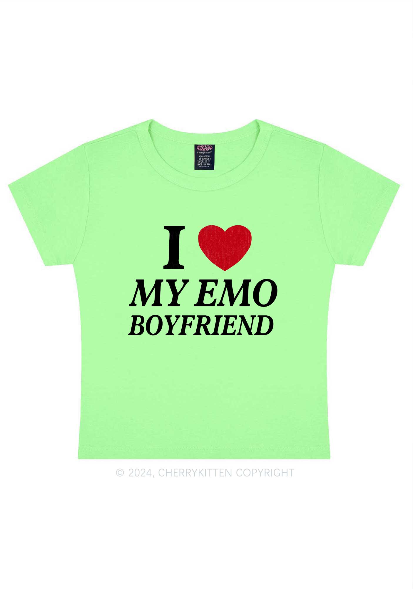 I Love My Emo BF Y2K Valentine's Day Baby Tee Cherrykitten