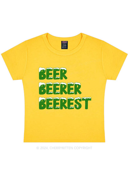 Beer Beerer Beerest Y2K Baby Tee Cherrykitten