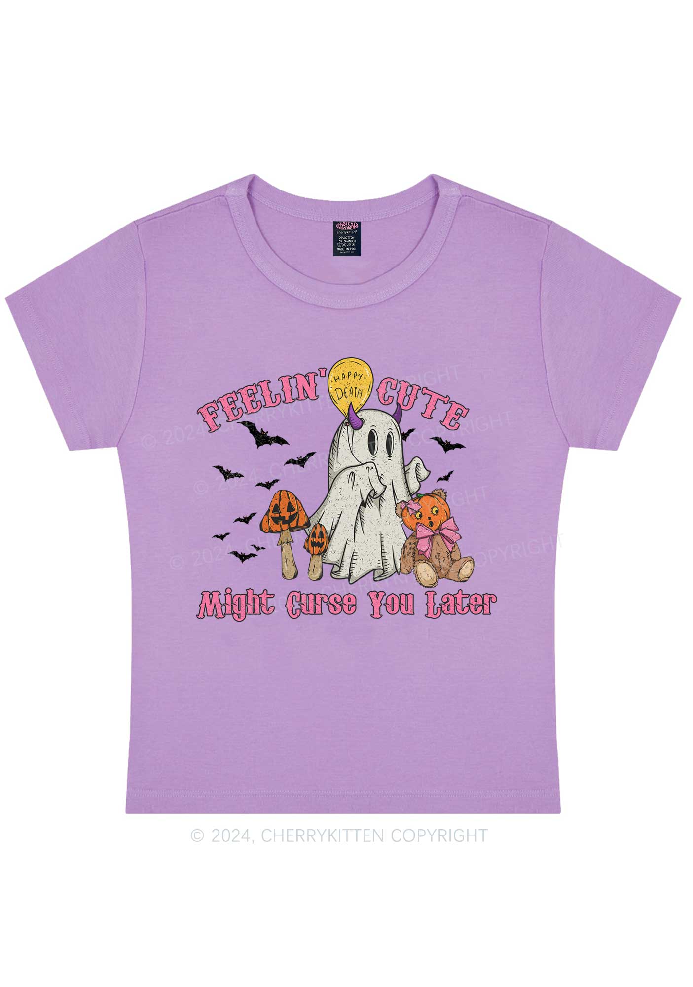 Halloween Feelin Cute Y2K Baby Tee Cherrykitten