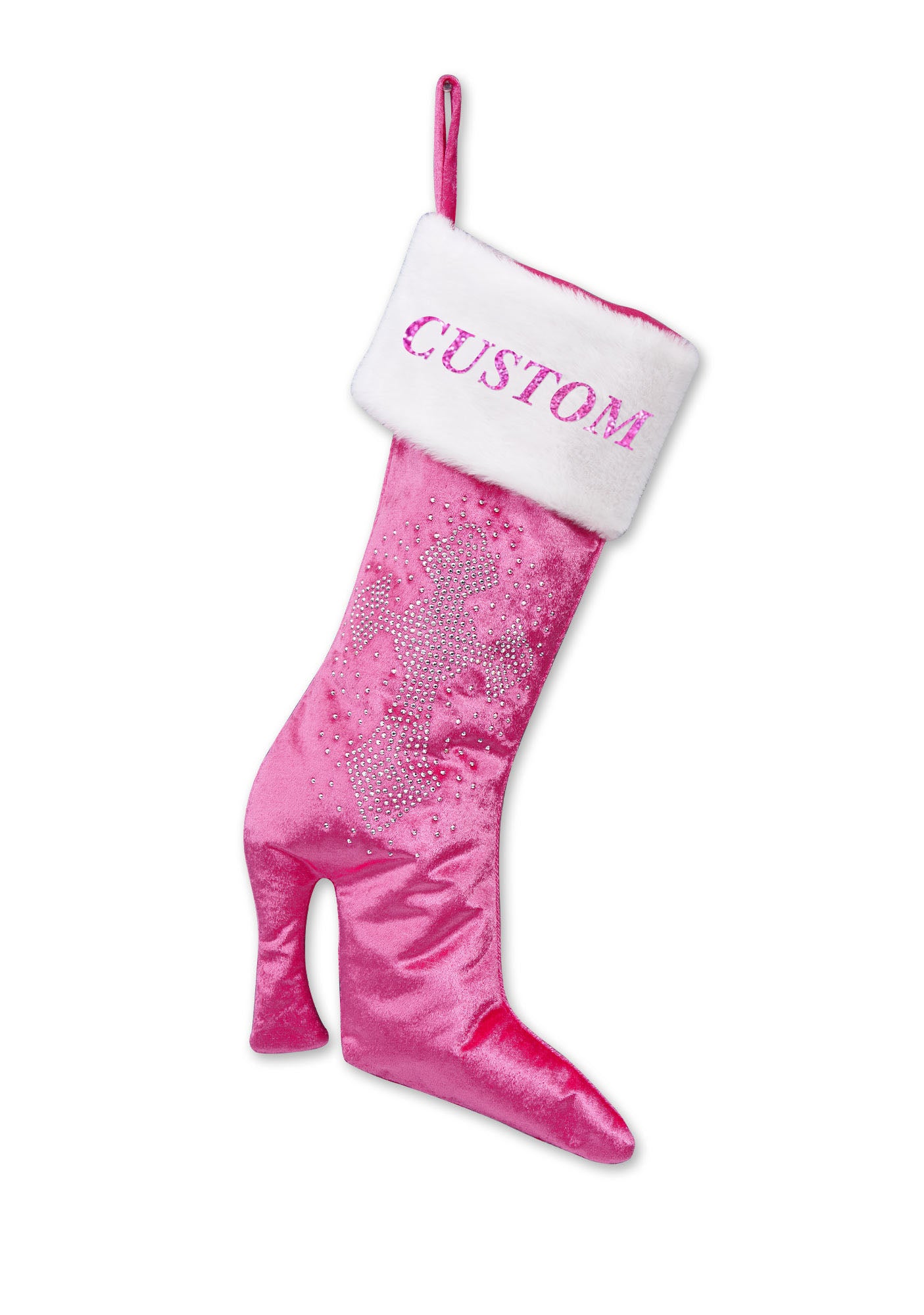 Custom Name Pink High Heels Y2K Christmas Stockings Cherrykitten