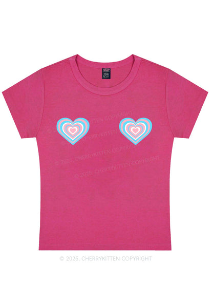 Transgender Flag Heart Y2K Baby Tee Cherrykitten