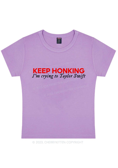 Curvy Keep Honking Y2K Baby Tee Cherrykitten