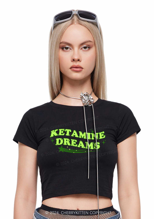 K Dreams Star Y2K Baby Tee Cherrykitten