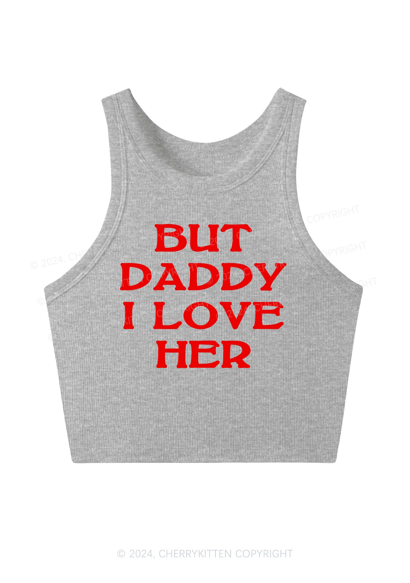 But Daddy I Love Her Y2K Crop Tank Top Cherrykitten