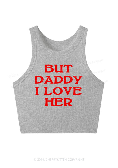 But Daddy I Love Her Y2K Crop Tank Top Cherrykitten