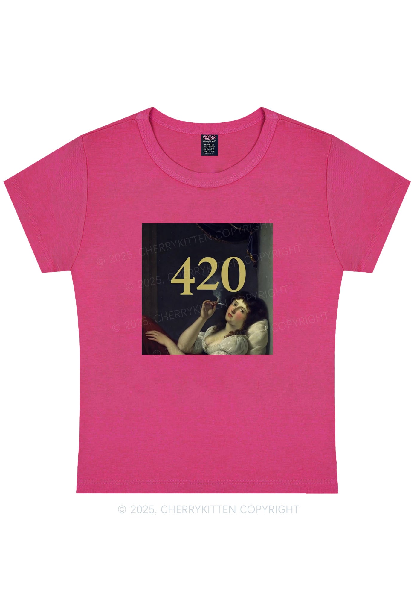 Four Twenty Y2K Baby Tee Cherrykitten