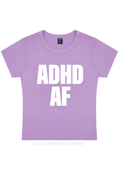 ADHD AF Y2K Baby Tee Cherrykitten