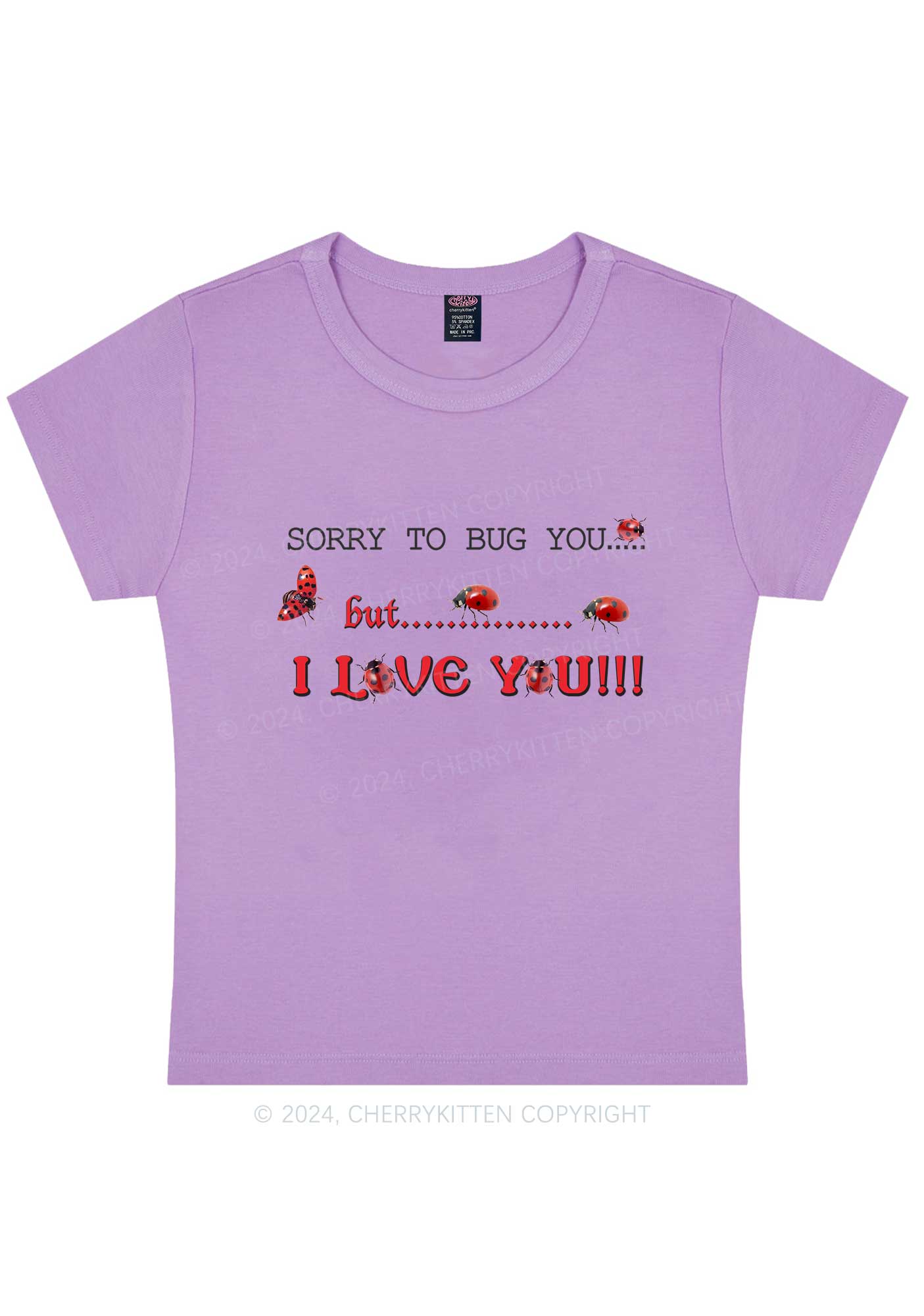 Sorry To Bug You Y2K Baby Tee Cherrykitten