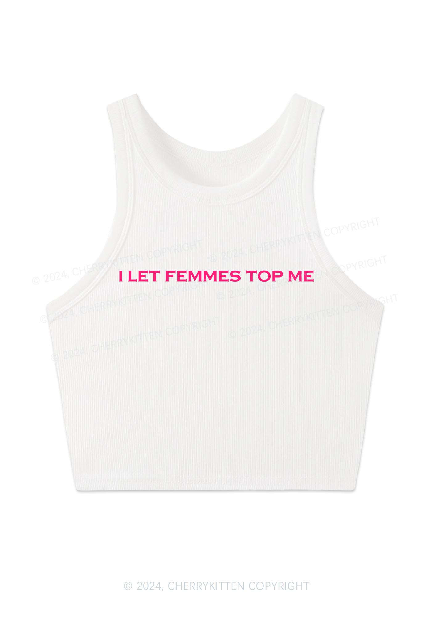 I Let Femmes Top Me Y2K Crop Tank Top Cherrykitten