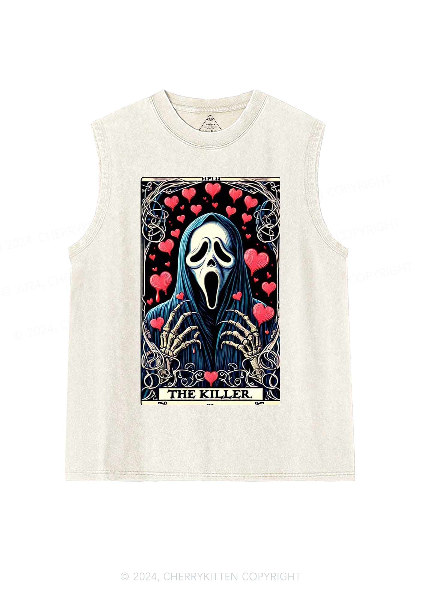 Halloween The Killer Y2K Washed Tank Cherrykitten